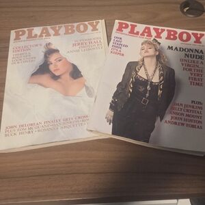 Vintage Collectors Playboy Magazine Set Last Stapled Issue &First Edgebound